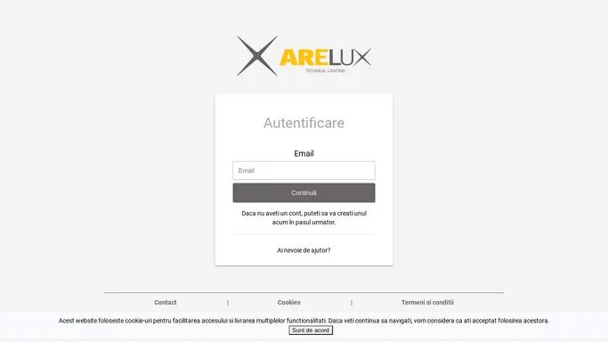 Autentificare - Arelux RO