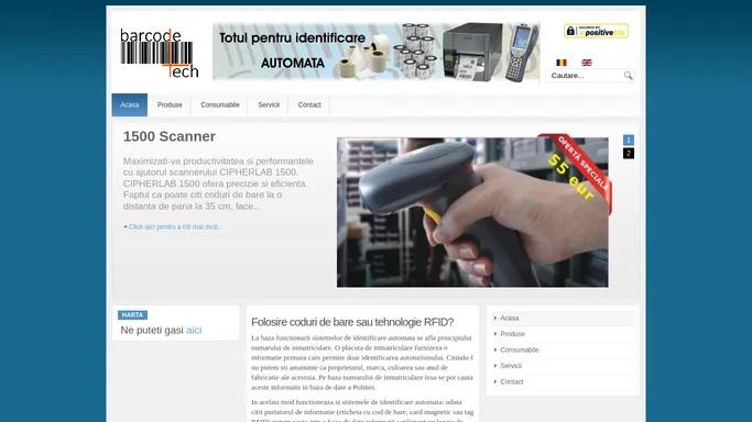 Totul pentru identificare automata - Barcode Tech - imprimante termice, cititoare de coduri de bare, terminale portabile, riboane transfer termic