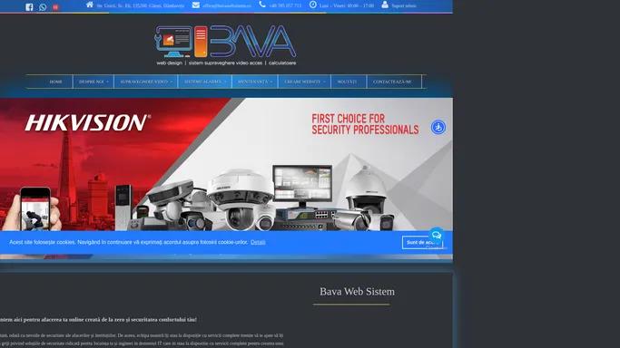 Bava Web Sistem | Web design - Camere de supraveghere video acces - Calculatoare