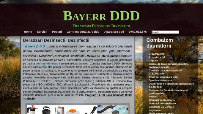 Bayerr DDD | Deratizari Dezinsectii Dezinfectii