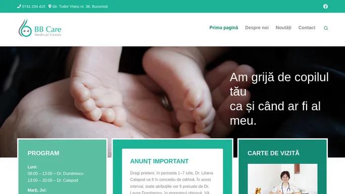 Prima pagina – BB Care Medical Center