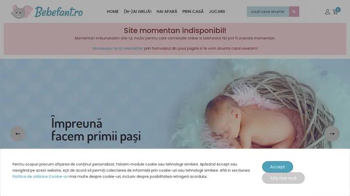 Bebefant.ro - Magazin online de Carucioare, Scaune auto copii, Patuturi, Protectie bebelusi si accesorii