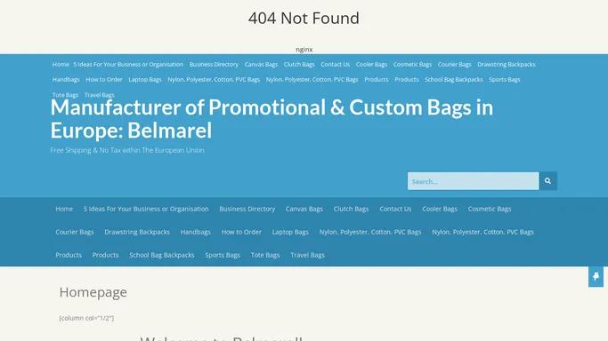 Manufacturer of Promotional & Custom Bags in Europe: Belmarel – Free Shipping & No Tax within The European Union