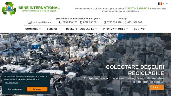 Colectare si reciclare deseuri - Bene International