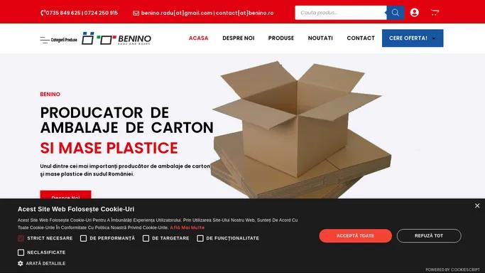 Benino - Producator de ambalaje de carton si mase plastice