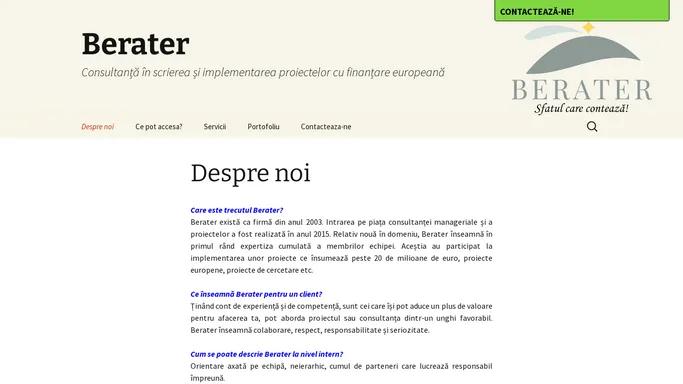 Berater | Consultanta in scrierea si implementarea proiectelor cu finantare europeana