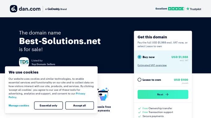 The domain name Best-Solutions.net is for sale