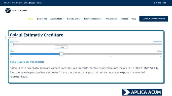 Credit online rapid - APLICA ACUM - BEST CREDIT