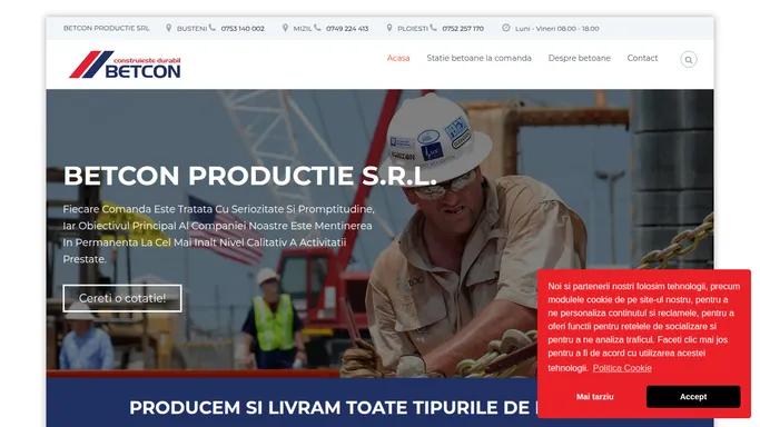 Statie betoane Prahova - Betcon Productie - Betoane