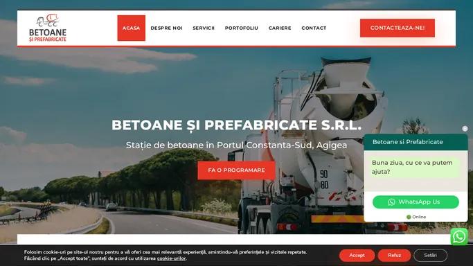 Statie de betoane si prefabricate Portul Constanta-Sud, Agigea