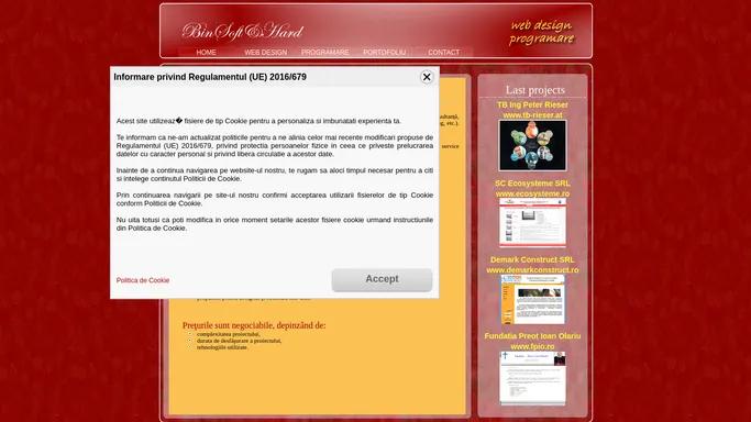 Bin Soft&Hard: web-design, programare web, programare c#, optimizare SEO