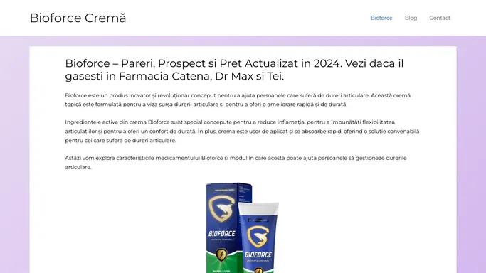 Bioforce - Pareri si Pret 2024 ✔️ Catena, Dr Max si Tei