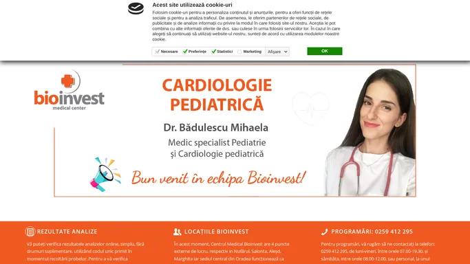 Centrul Medical Bioinvest | Policlinica | Laborator analize medicale