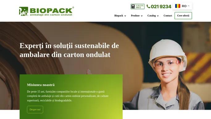 Biopack - Experti in solutii sustenabile de ambalare din carton ondulat