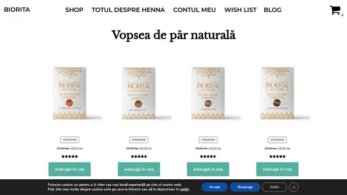 Vopsea de par naturala Biorita Henna