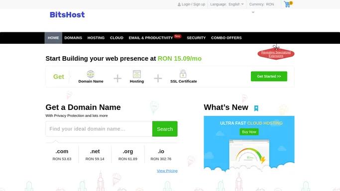 Bitshost - Start Building your web presence