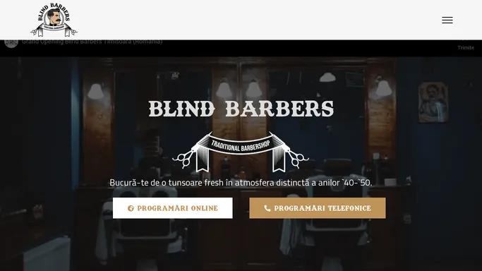 Barbershop Traditional, Timisoara | Blind Barbers