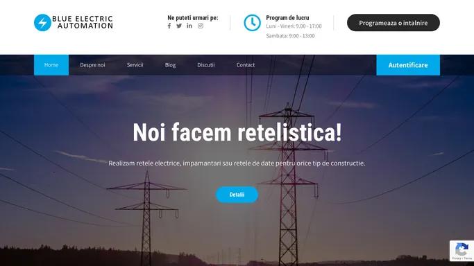 Blue Electric Automation – Servicii retelistica