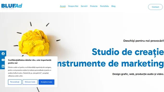 Studio de creatie, publicitate si media - Blue Ad | Marketing Satu Mare