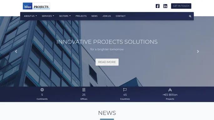 Blue Projects – Innovative projects solutions for a brighter tomorrow