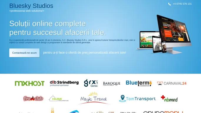 Bluesky Studios SRL - Pagina ta pe internet