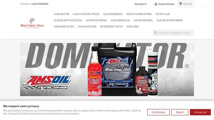 Uleiuri Auto Sintetice de Top - AMSOIL si RED LINE | Boutique Oils SRL