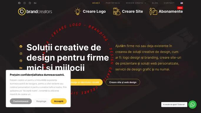 Solutii creative de design: creare logo, site si altele - Brand Creators