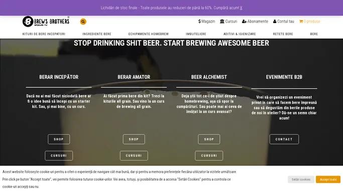 Magazin online, Cursuri si Abonamente Homebrewing - Brews Brothers