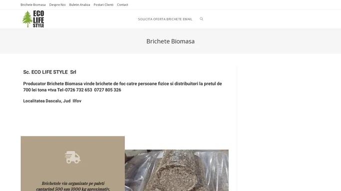 Brichete Biomasa - SC ECO LIFE STYLE