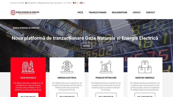 BRM - Bursa Romana de Marfuri | Romanian Commodities Exchange