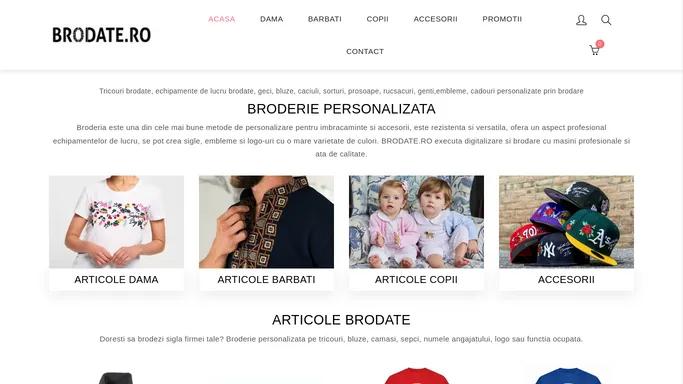 Brodate.ro – Broderie personalizata, articole textile si accesorii brodate