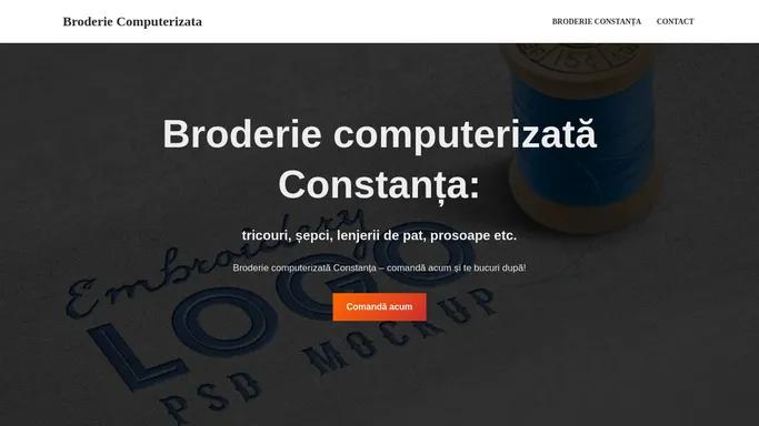 Broderie computerizata Constanta - Materiale de calitate - Broderie Computerizata