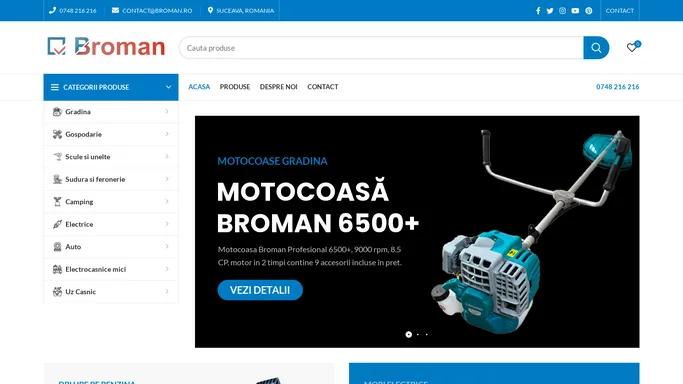 Broman Bucovina - distribuitor national | depozit en-gross de scule si unelte