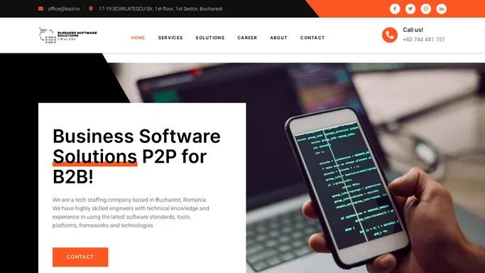 Business Software Solutions – P2P for B2B! – bsol.ro