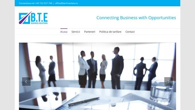 B.T.E. Business Solutions | Connecting Business with Opportunities – Financial Consultancy • Business Planning