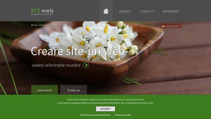 Creare pagina web, site-uri web, dezvoltare aplicatii calculator, fotografie, ture virtuale- BTZ webdesign
