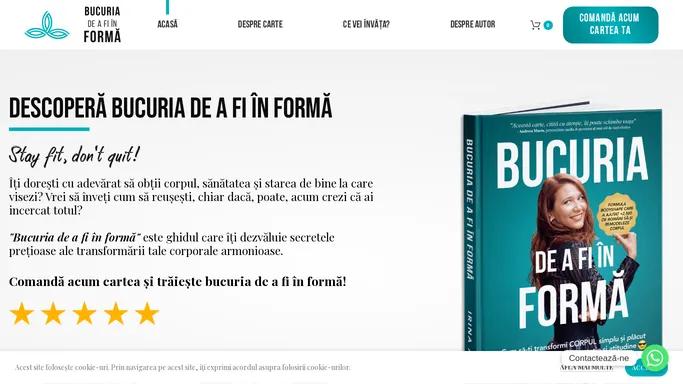 Acasa - Descopera Bucuria de a fi in Forma