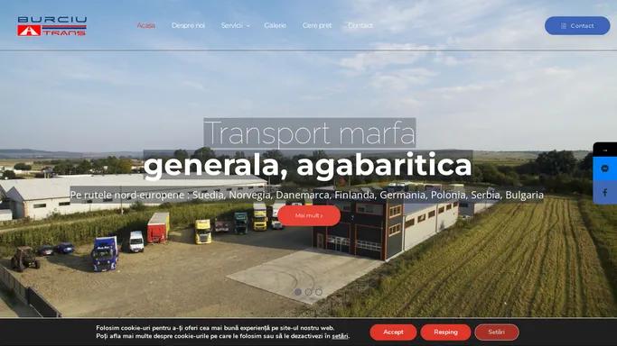 Burciu Trans | Transport de marfuri generale intern si international