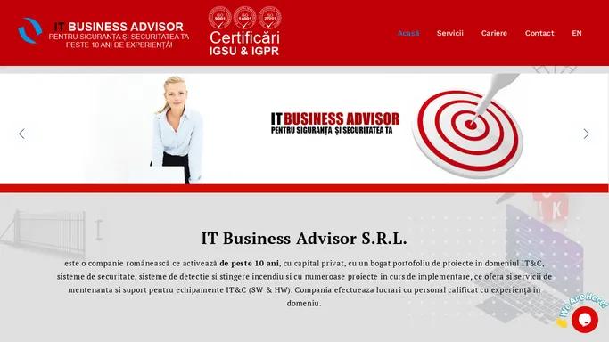 IT BUSINESS ADVISOR - Servicii de consultanta si furnizare echipamente IT&C - SW & HW