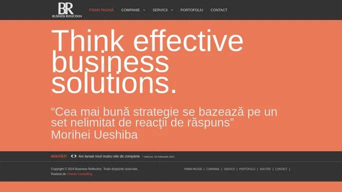 Business Reflection - Prima pagina