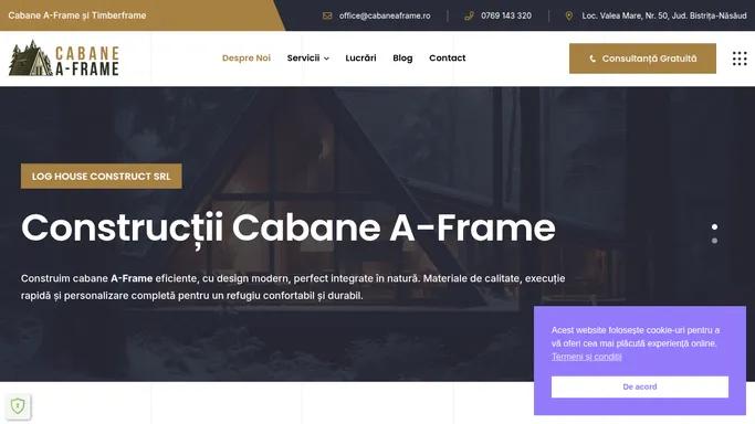 Constructii Cabane A-Frame si Timberframe de la 14.000€
