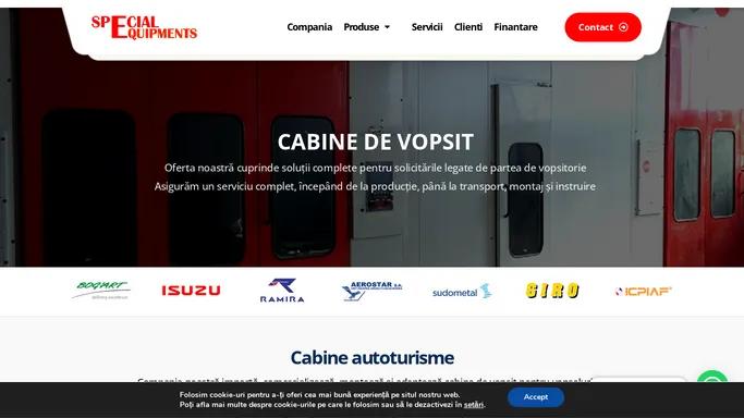 Cabine de vopsit, cabine autoturisme, cabine industriale