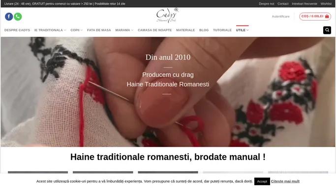 Producator ie traditionala romaneasca | Ie brodata manual