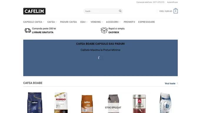 Magazin online cu capsule cafea, cafea boabe si paduri. - cafelim.ro