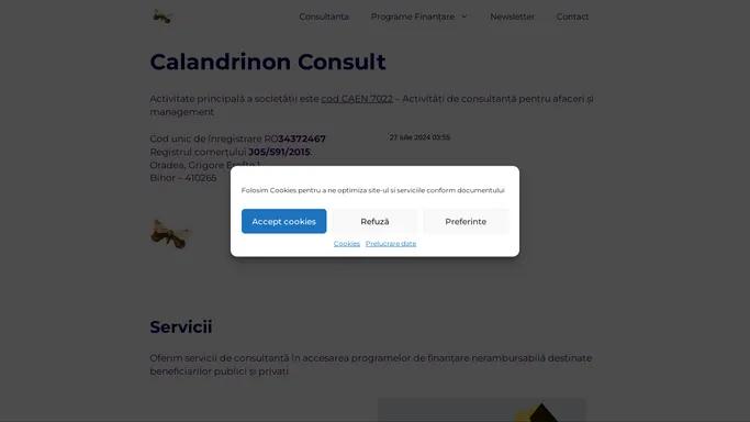 Calandrinon Consult – Servicii de Consultanta - PNRR - POR - Afir