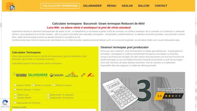 Calculator termopane Bucuresti OFERTA DE PRET 2024