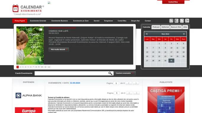 Calendar Evenimente: Evenimente in Romania - Vanzari bilete online