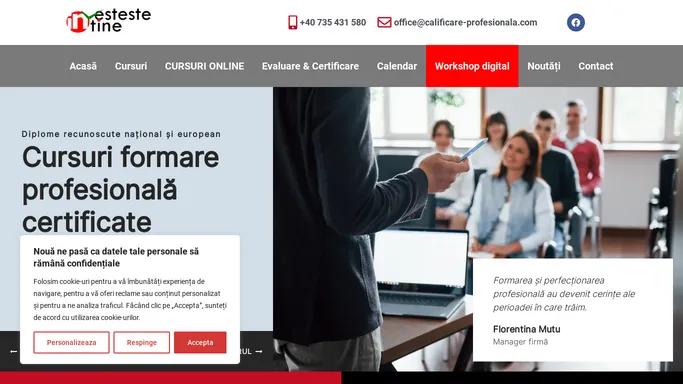 Cursuri formare profesionala - Investeste in tine