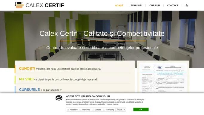 Calex Certif - Evaluari / Cursuri