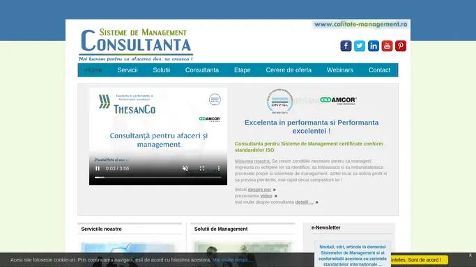 Consultanta ISO - management, sisteme certificate ISO